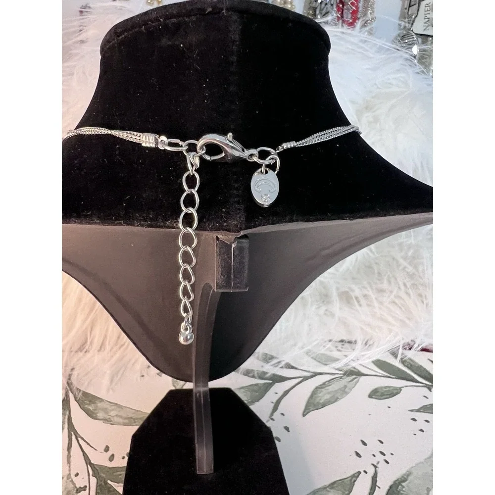 Hard To Find Vintage Charming Charlie Royal Blue Necklace Three-tier Elegant